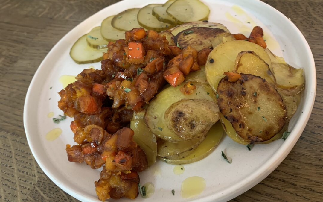 Bratkartoffeln mit Kürbis-Topping