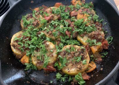 Überbackene Zucchini