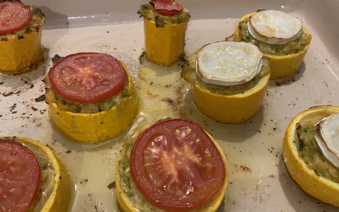Gefüllte Zucchini aus dem Ofen