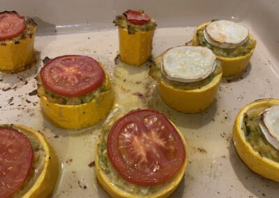 Gefüllte Zucchini aus dem Ofen